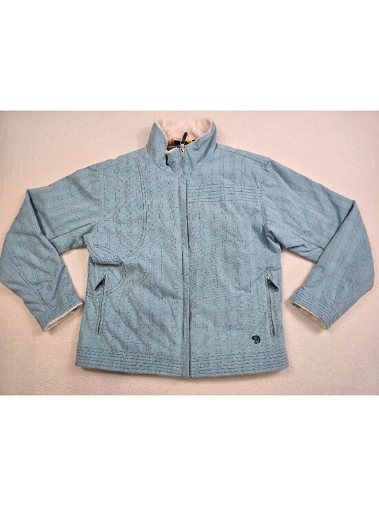 Mountain Hardwear Jackets & Blazers - Mountain Hardwear Womens Large Commotion Retro Jacket Light Blue Plaid